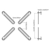 Adapter do ekranów bez otworów w standardzie VESA Maclean MC-899 czarny, 13"-27", 8kg max