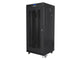 Szafa instalacyjna Rack stojąca 19" 27U 600x600 czarna drzwi perforowane LCD Lanberg (flat pack)