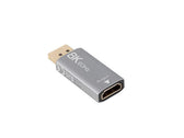 Adapter Lanberg Displayport (M) -> HDMI (F) 8K srebrny