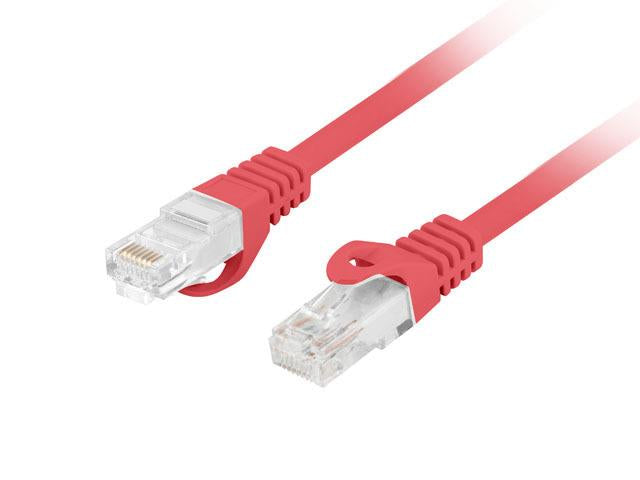 Patchcord Lanberg UTP kat.6 3m LSZH CU fluke passed czerwony