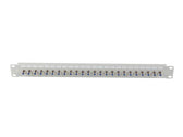 Patch panel Lanberg 24 Port 1U 19" Gniazdo Typ F Beczka Szary