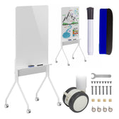 Tablica mobilna suchościeralna Ergo Office ER-305, orientacja pionowa, biała, jednostronna, z półką, wymiary tablicy 1190x790mm