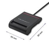 Czytnik kart chipowych ID Qoltec SCR-0642 | USB 2.0 + adapter USB-C