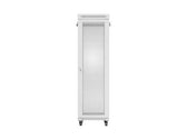 Szafa instalacyjna Rack stojąca 19" 42U 600x800 szara drzwi perforowane LCD Lanberg (flat pack)