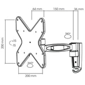 Uchwyt ścienny Manhattan 24"-42" 20kg obrotowy