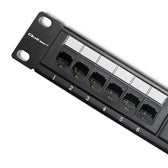Patch panel RACK QOLTEC 24 porty | kat.5e UTP | Czarny
