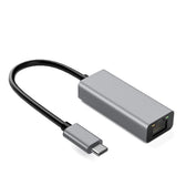 Karta sieciowa iBOX IACRJ RJ45 do USB Typ-C 10/100/1000 Mb/s aluminiowy