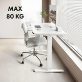 Biurko elektryczne regulacja wys. Ergo Office ER-400 W, max wys. 1160mm, max - 80 kg, bez blatu do pracy stojąco siedzącej, białe