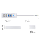 Hub USB-A Orico PW4U-U3-015-WH-EP 4x USB-A 3.1 biały