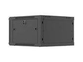 Szafa instalacyjna Rack Lanberg wisząca 19" 6U 600x600 czarna drzwi perforowane (flat pack)