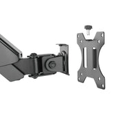 Uchwyt do monitora Maclean MC-775 17-32" 8kg czarny ze sprężyną gazową podwójne ramię