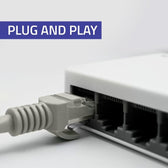 Switch niezarządzalny Qoltec przełącznik sieciowy 8 x port RJ45 | 100Mbps | Fast Ehernet | LAN