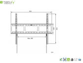 Uchwyt ścienny Techly 42"-80", 60kg slim