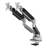 Uchwyt biurkowy na dwa monitory Ergo Office ER-446 uniwersalny, sprężyna gazowa 17"-35" 15kg, VESA 75x75 / 100x100