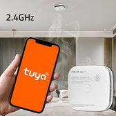 Czujnik dymu Qoltec z baterią | Tuya | Wi-Fi | alarm 85dB | LED