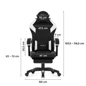 Fotel gamingowy Huzaro Force 3.7 White Carbon