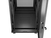 Szafa instalacyjna Rack Lanberg stojąca 19" 32U 600x800 czarna drzwi perforowane LCD (flat pack)
