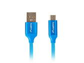 Kabel USB 2.0 Lanberg Premium micro BM-AM 1,8m QC 3.0 niebieski