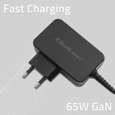 Ładowarka sieciowa Qoltec GaN POWER PRO | 1xUSB-C | 65W | 5-20V | 3-3.25A | Czarna