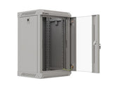 Szafa instalacyjna Rack Lanberg Wisząca 10" 9U 300x300 Drzwi Przeszklone (flat pack) Szara