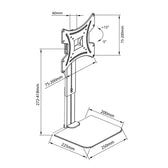 Uchwyt na ścianę do TV z półką Maclean MC-451 max. 20kg max. VESA 200x200 dla TV 15-42"