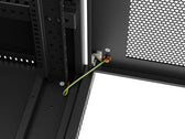 Szafa inastalacyjna rack Lanberg 19" 15U 600x600 czarna drzwi perforowane (flat pack)