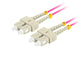 Patchcord światłowodowy Lanberg MM SC/UPC-SC/UPC DUPLEX 3.0mm OM4 50/125 LSZH 1m fioletowy