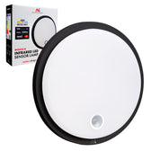 Lampa LED z czujnikiem ruchu Maclean MCE525 B, czujnik PIR, kolor czarny, 10W, IP65, 1000lm, barwa neutralna