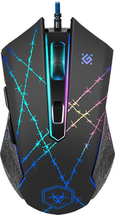 Mysz przewodowa Defender FORCED GM-020L 3200dpi 6P + podkładka Gaming + GRA