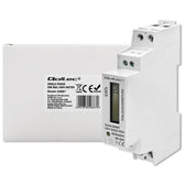 Miernik zużycia enrgii Qoltec na szynę DIN | jednofazowy elektroniczny licznik | 230V | LCD | 2P | Slim