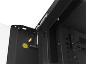 Szafa instalacyjna Lanberg rack wisząca 19" 4U 600 drzwi szklane czarna (złożona)