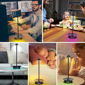 Lampka LED Techly bezprzewodowa stołowa dotykowa, RGB