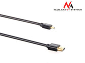 Kabel HDMI A-D Maclean MCTV-722 HDMI 1.4 (M) - microHDMI 1.4 (M) ULTRA SLIM, czarny 2m