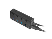 Hub USB Natec 4x USB 3.0 Mantis 2 z włącznikiem + zasilacz