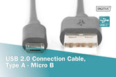 Kabel USB DIGITUS 2.0, typ A - B micro, 1m czarny