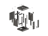 Szafa instacyjna Rack Lanberg Wisząca 10" 4U 300x300 Drzwi Przeszkolone (flat pack) Czarna