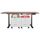 Biurko elektryczne bez blatu Ergo Office, do pracy stojąco-siedzącej, max. 125kg, max. wys. 1280mm, dotykowy panel, ER-422