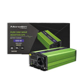 Przetwornica napięcia Qoltec Monolith | ładowanie baterii | UPS | 300W | 600W | 12V na 230V | Czysty Sinus