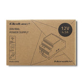 Zasilacz na szynę DIN Qoltec | 54W | 12V | 4.5A | Szary