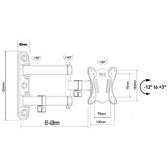 Uchwyt do telewizora lub monitora Maclean MC-417, max. VESA 100x100, 13-32", 30kg, czarny