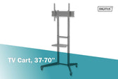 Stojak mobilny pojedynczy z półką DIGITUS 1xLCD max. 70" max. 50kg