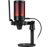 Mikrofon przewodowy Defender IMPULSE GMC 600 ze statywem STREAM strumieniowy RGB USB