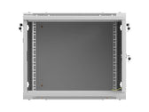 Szafa instalacyjna Rack Lanberg wisząca 19" 9U 600x600 szara drzwi perforowane (flat pack)