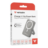 Powerbank Verbatim Charge 'n' Go Magnetic Wireless with Stand 10000mAh USB-C PD 3.0 Grey