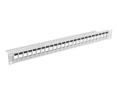 Patch panel pusty Lanberg PPKS-1024-S 24 port 1U 19" do modułów keystone szary