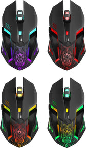 Mysz bezprzewodowa Defender TRIGGER GM-934 optyczna 3200dpi czarna LED AKUMULATOR 6 przycisków Gaming