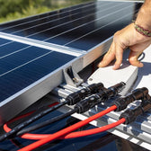 Zestaw narzędzi solarnych Qoltec kompatybilny ze złączami MC4 | zaciskarka + automatyczny ściągacz izolacji