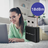Karta sieciowa Qoltec Bezprzewodowy Ultra szybki mini adapter NANO WiFi | Standard N | USB 2.0 | 300Mbps