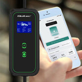 Ładowarka Qoltec do samochodu elektrycznego EV z regulacją 2w1 Typ2 | 11kW | CEE 5 PIN | Wi-Fi | LCD | 3 fazy | Przenośna | Wallbox | 5m