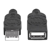 Kabel/przedłużacz Manchattan USB2.0 AM-AF 3m czarny